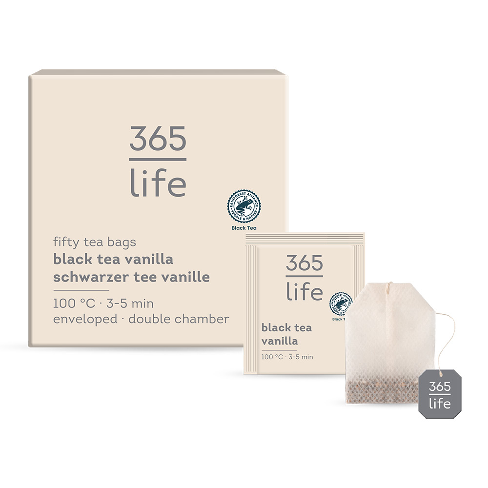 365-life schwarzer tee vanille